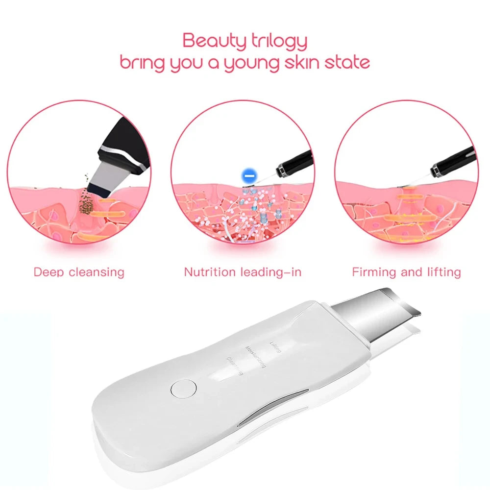 Ultrasonic Facial Skin Scrubber